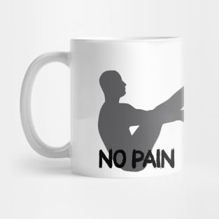 Yoga No Pain No Gain Design Silhouette Mug